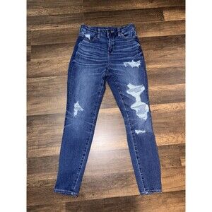 American Eagle Women's Curvy Hi Rise Jegging The Dream Jean Size 0 Denim